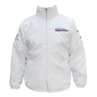 Campera de trucker blanco, terminaciones elástizadas. Impermeables, ideal para frigorificos