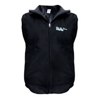 Chaleco trakers negro relleno polar y punzonado. Impermeable, ideal altas temperaturas