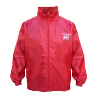 Rompeviento de silver con capucha y terminaciones elástizadas. Semi-impermeable